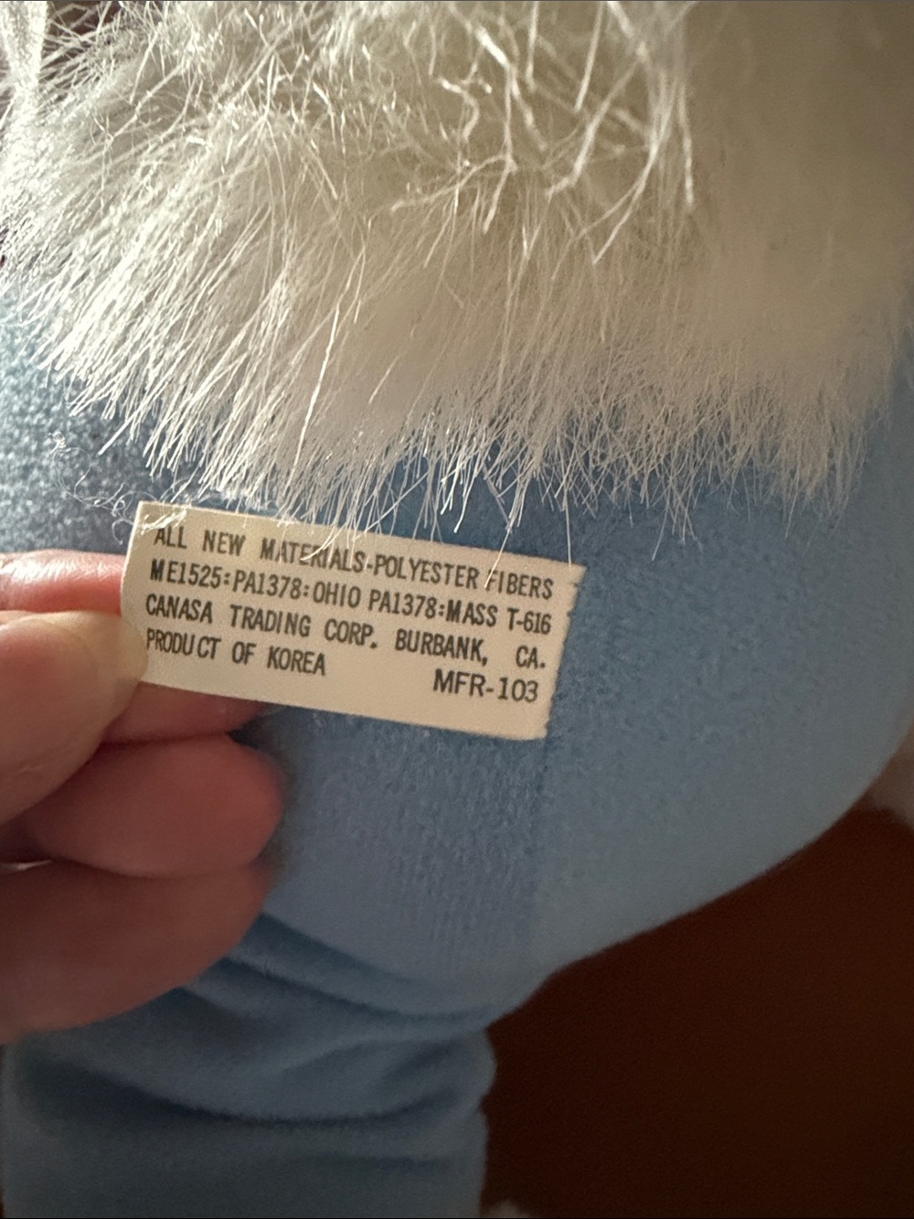 White Rabbit Alice In Wonderland Plush - Picture 5 of 5